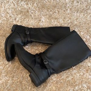 Cat &Jack Girls tall black riding boot size 2